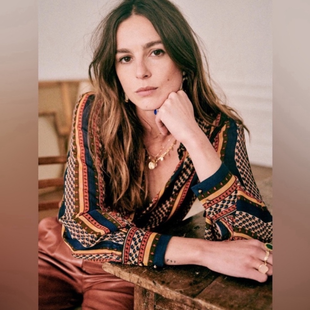Sezane Tianna Blouse in Maya Print